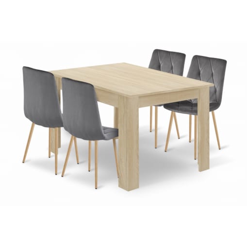 Zestaw Stół 4 Krzesła do jadalni salonu kuchni