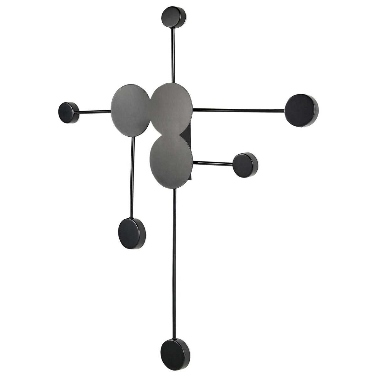 6-punktowa lampa ścienna LED czarna MARIATO
