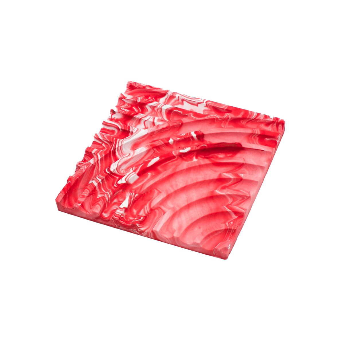 podstawka pod świecę czerwona