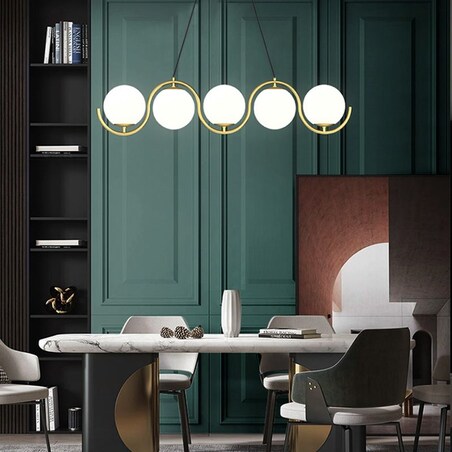 Lampa sufitowa wisząca złota 5xG9 APP1440-5CP