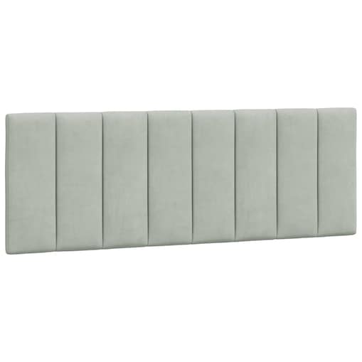 vidaXL Poduszka na wezgłowie, Hanko, jasnoszara, 140 cm, aksamitna