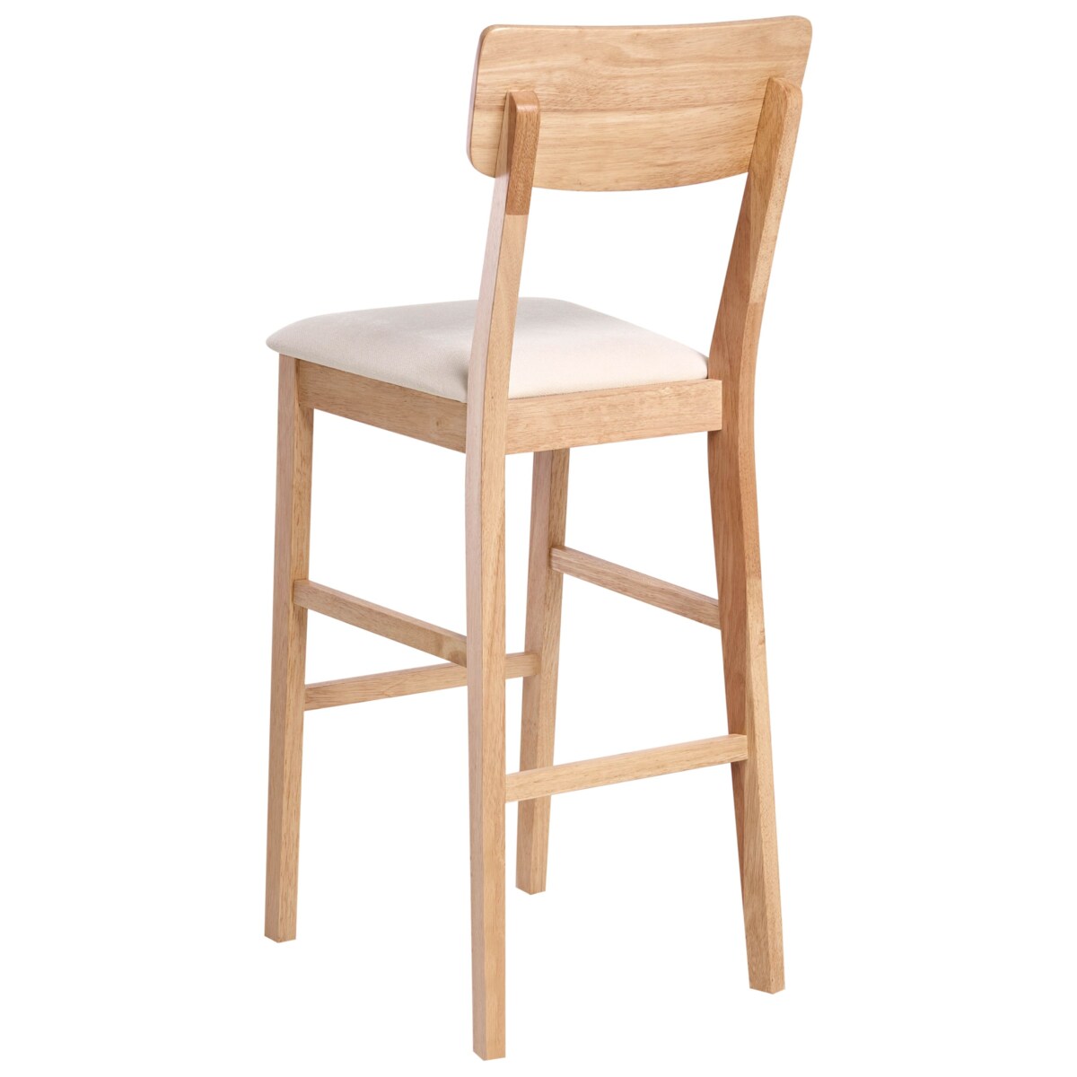 Zestaw 2 krzeseł barowych AMBLER Drewno Jasny brąz/ beżowy