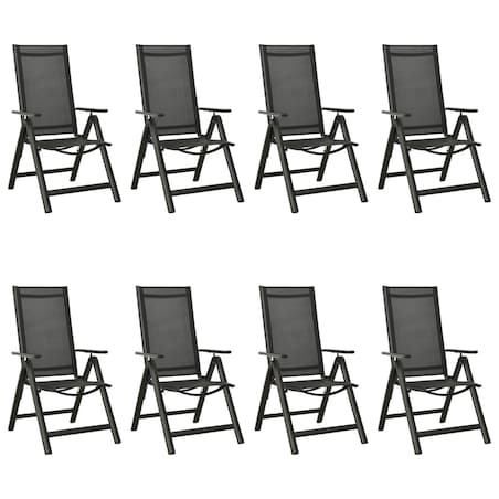 vidaXL 9-częściowy zestaw mebli ogrodowych, aluminium, antracytowy
