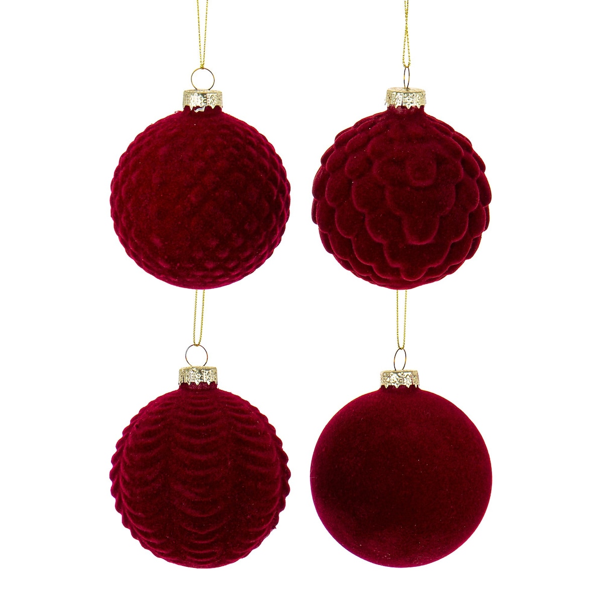 Bombka szklana 12 sztuk BAUBLE Ø 8 cm czerwona