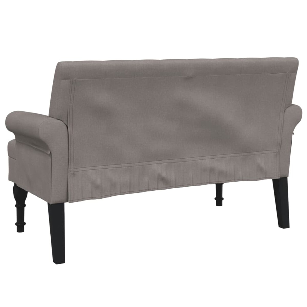 vidaXL Ławka z oparciem, kolor taupe, 120x62x75,5 cm, tkanina