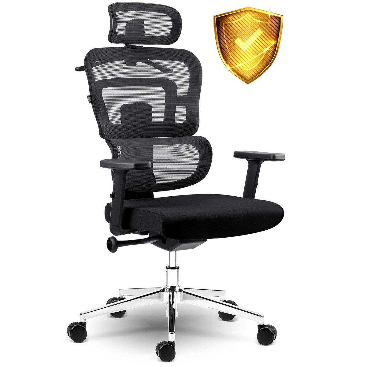 Fotel biurowy regulowany obrotowy Sofotel 240300 Nicea czarny