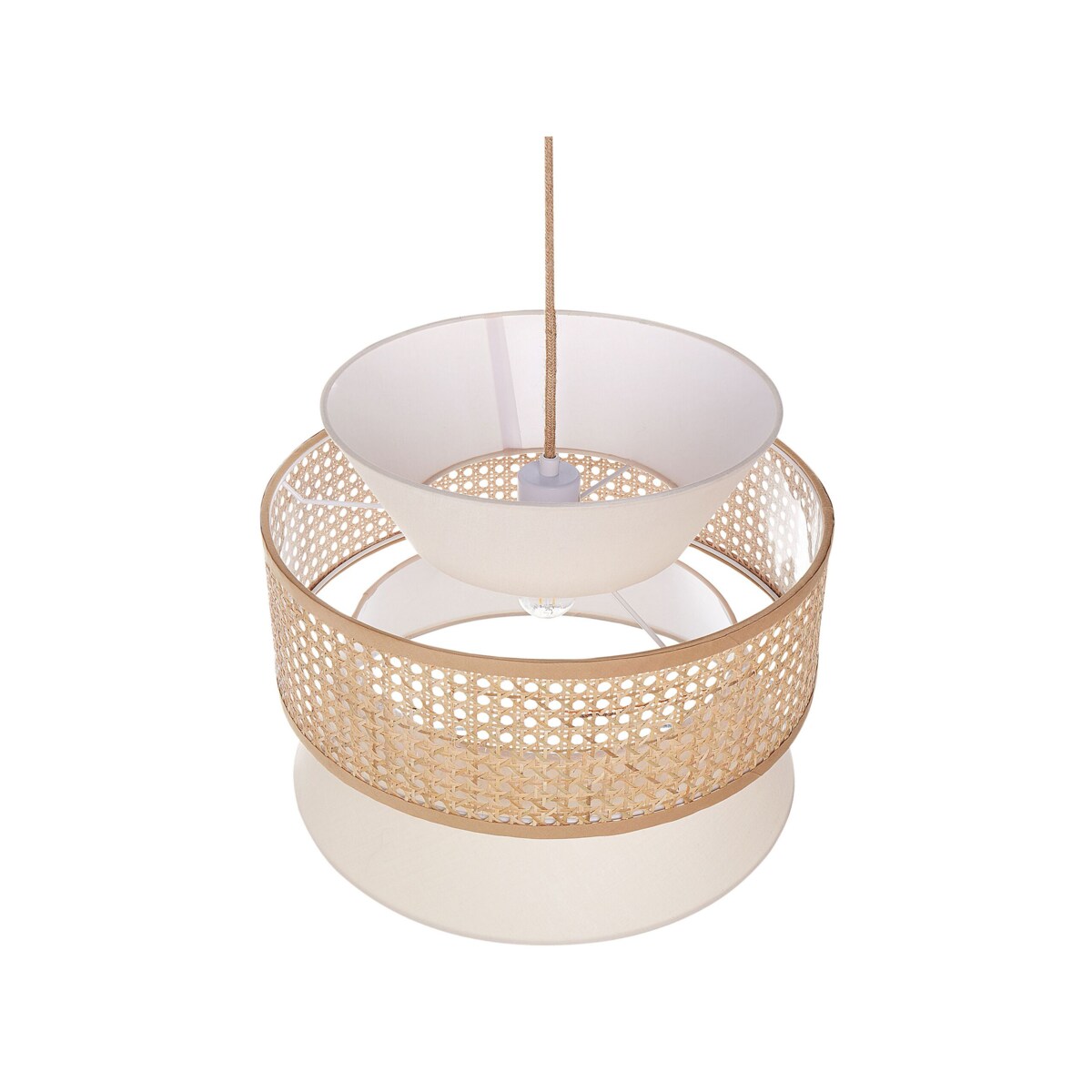 Lampa wisząca naturalna z beżowym LUYANO