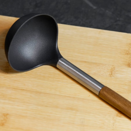 Łyżka Chochla Do Zup Sosów Gulaszu Drewno Akacjowe 31 Cm