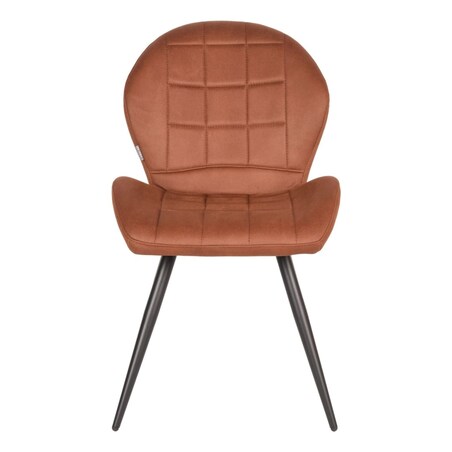 LABEL51 Krzesła stołowe Sil, 2 szt., 51x64x87cm, koniakowe, mikrofibra