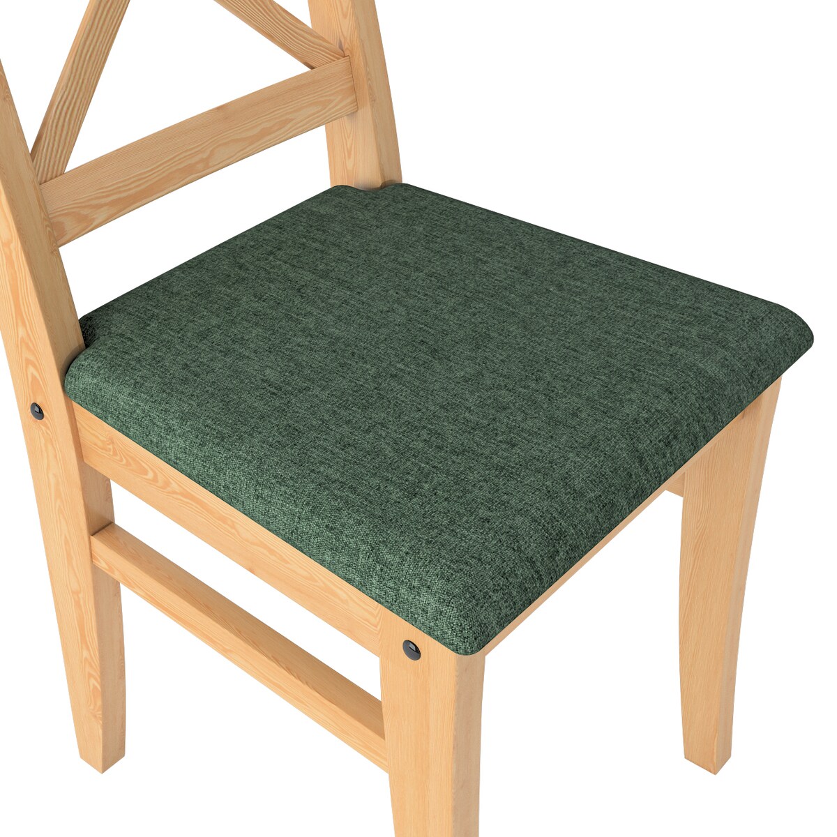 Pokrowiec na krzesło Ingolf z tapicerowanym siedziskiem, leśna zieleń szenil, Inglof, City