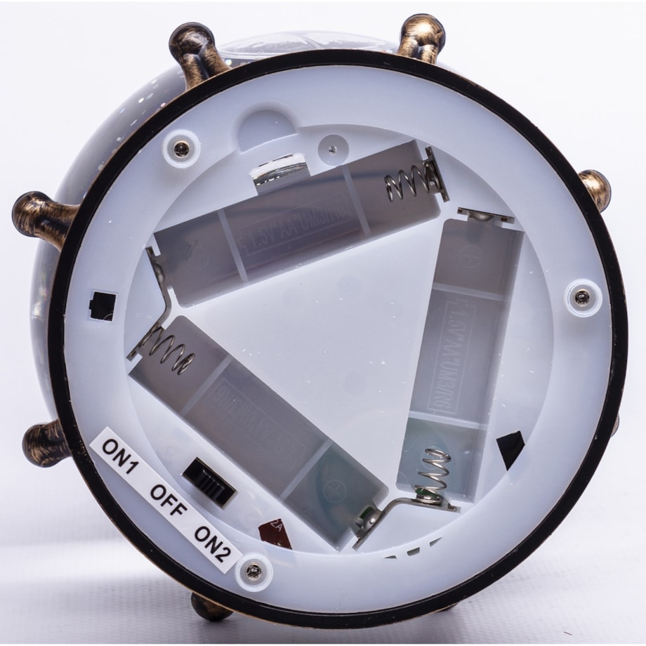 Szklana kula śnieżna z pozytywką 19x12x12 cm LED NATALE