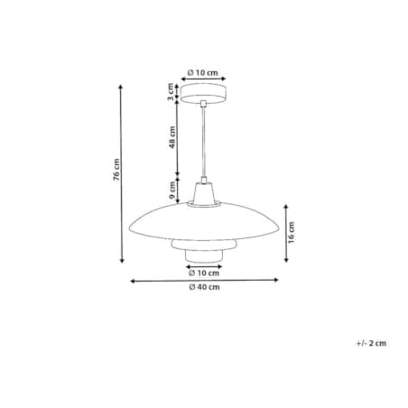 Lampa wisząca metalowa biała DEEL