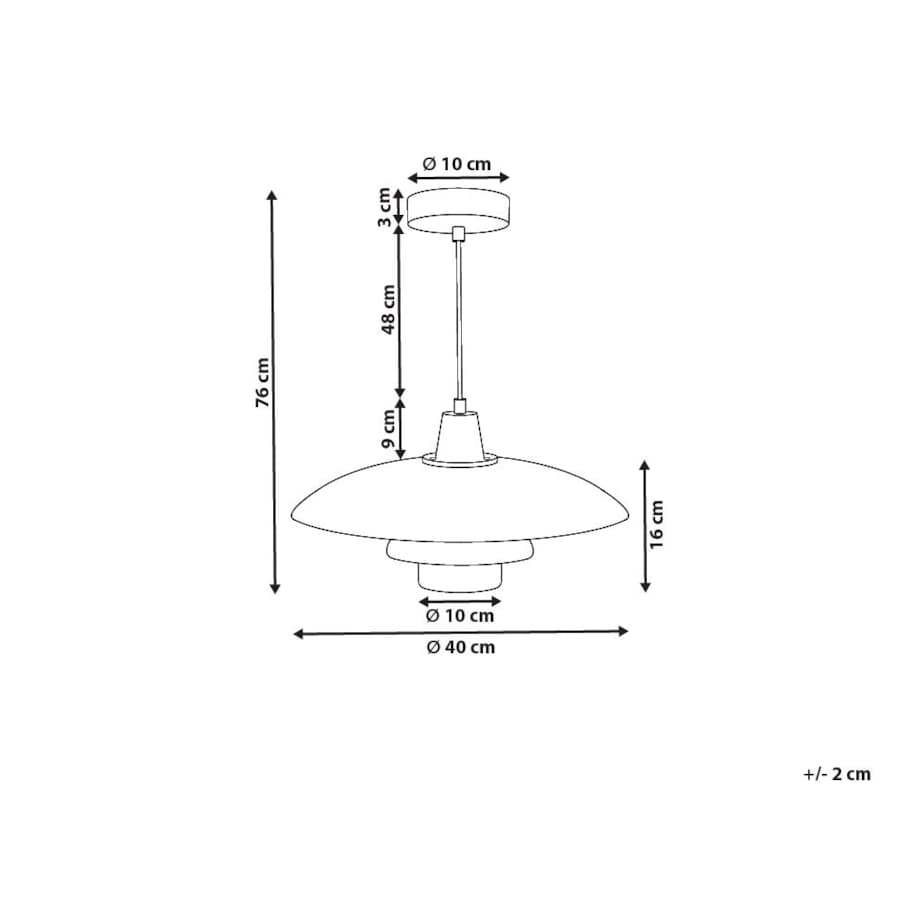 Lampa wisząca metalowa biała DEEL