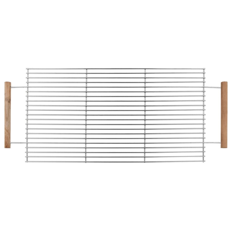 vidaXL Grill węglowy XXL na wózku, stal nierdzewna, z 2 półkami