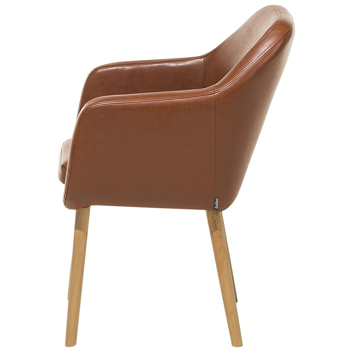 Krzesło do jadalni YORKVILLE Ekoskóra Złoty brąz