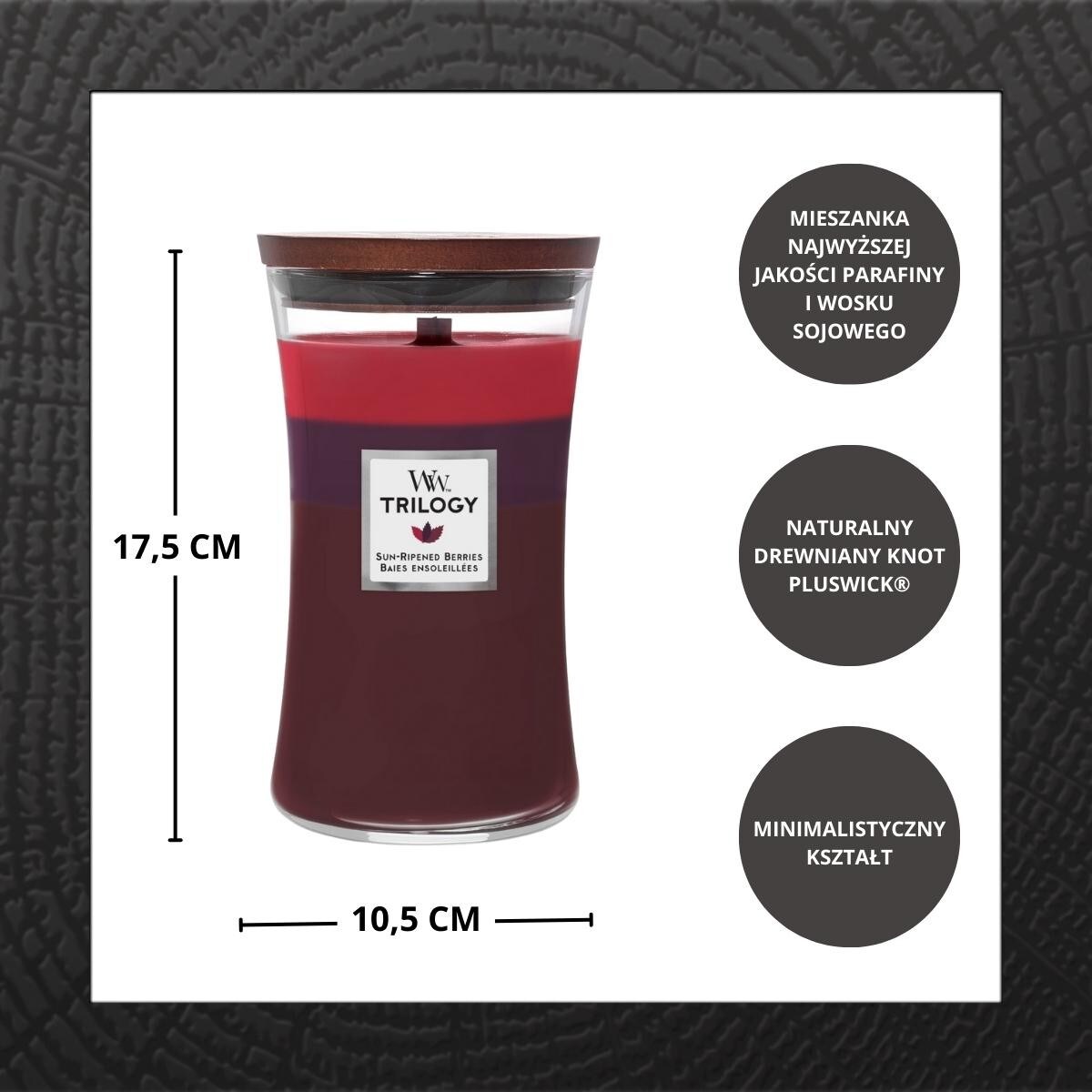 WoodWick świeca duża SUN-RIPENED BERRIES