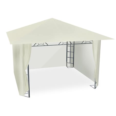 Pawilon ogrodowy namiot 300 x 265 cm + ścianki boczne Plonos beżowy