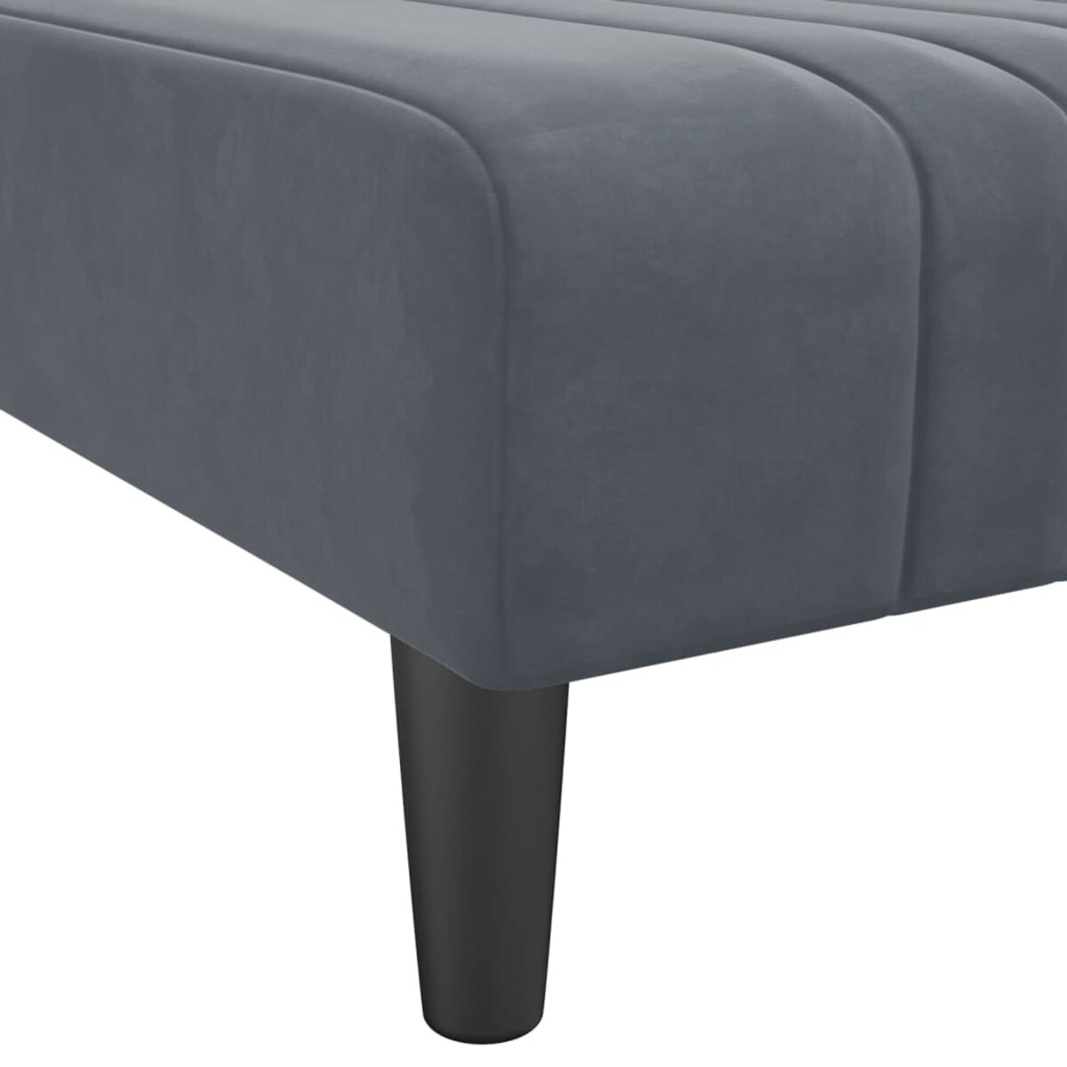 vidaXL Sofa rozkładana L, ciemnoszara, 260x140x70 cm, aksamit