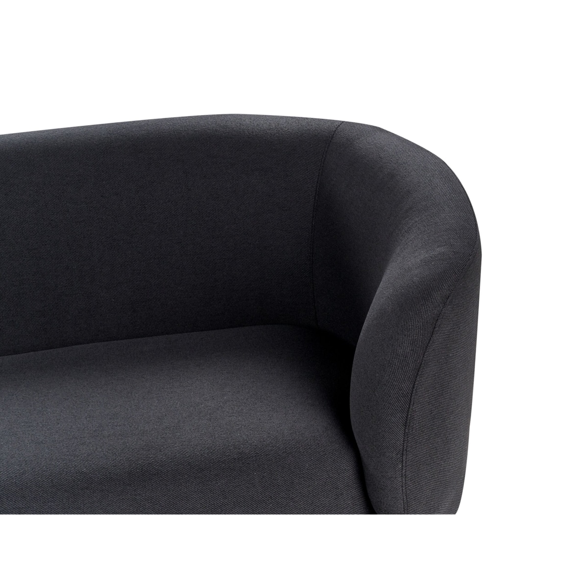 Sofa dwuosobowa tapicerowana czarna LOEN