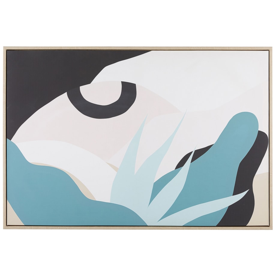 Obraz na płótnie w ramie abstrakcja 93 x 63 cm wielokolorowy FORNEA