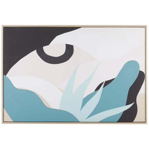 Obraz na płótnie w ramie abstrakcja 93 x 63 cm wielokolorowy FORNEA