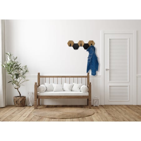 Wieszak ścienny na ubrania Hexagon 56cm