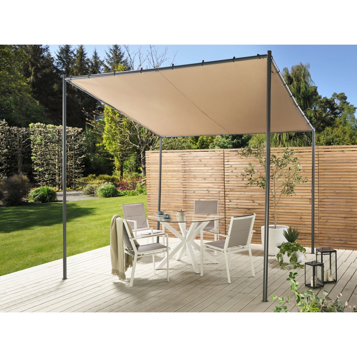 Pergola ogrodowa Beżowoszary VIMINO