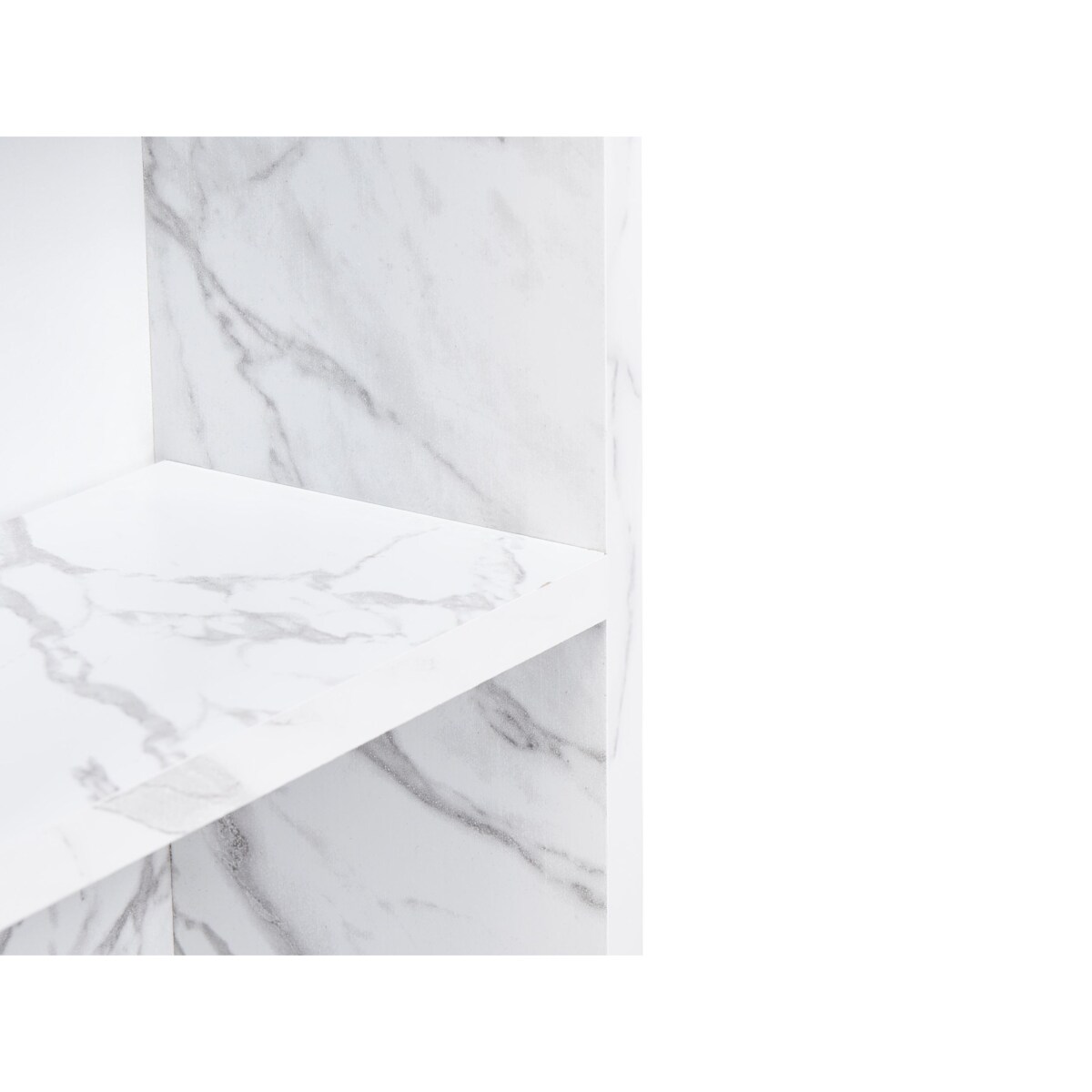 Szafka wisząca łazienkowa z lustrem JOINVILLE 60 cm 54 cm Biały marmur