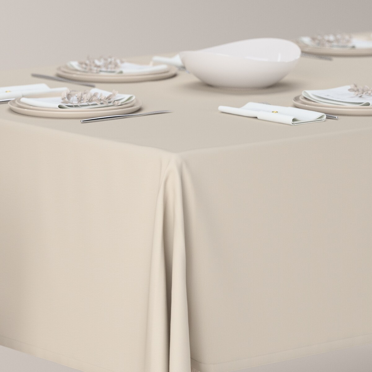 Obrus prostokątny 130 x 210 cm naturalny len