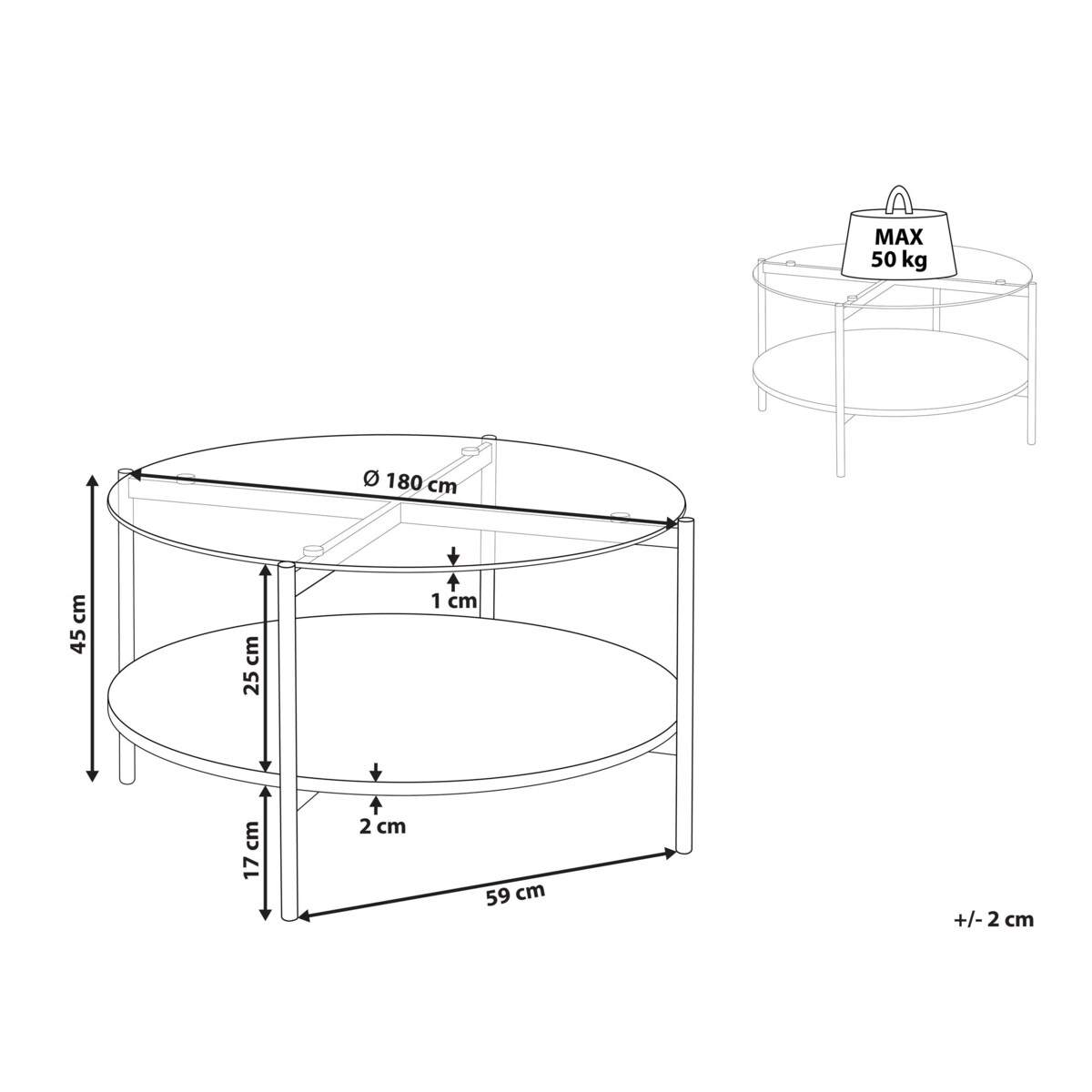 Stolik kawowy Żelazo Fornirowany Srebrny LOVELL