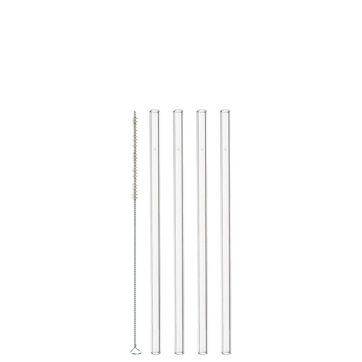 Zestaw 4 słomek szklanych 20cm CIAO