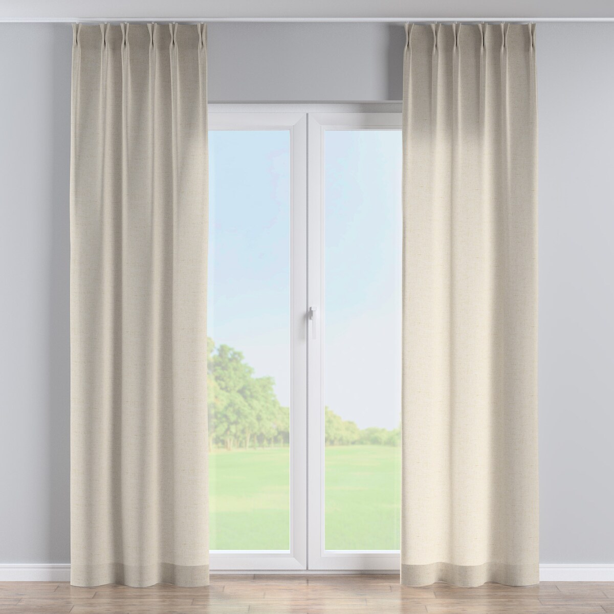 Zasłona na haczykach flex podwójnych 130x260 beżowy