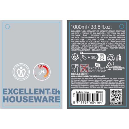 Termos turystyczny z kubkiem, 6 h, 1000 ml