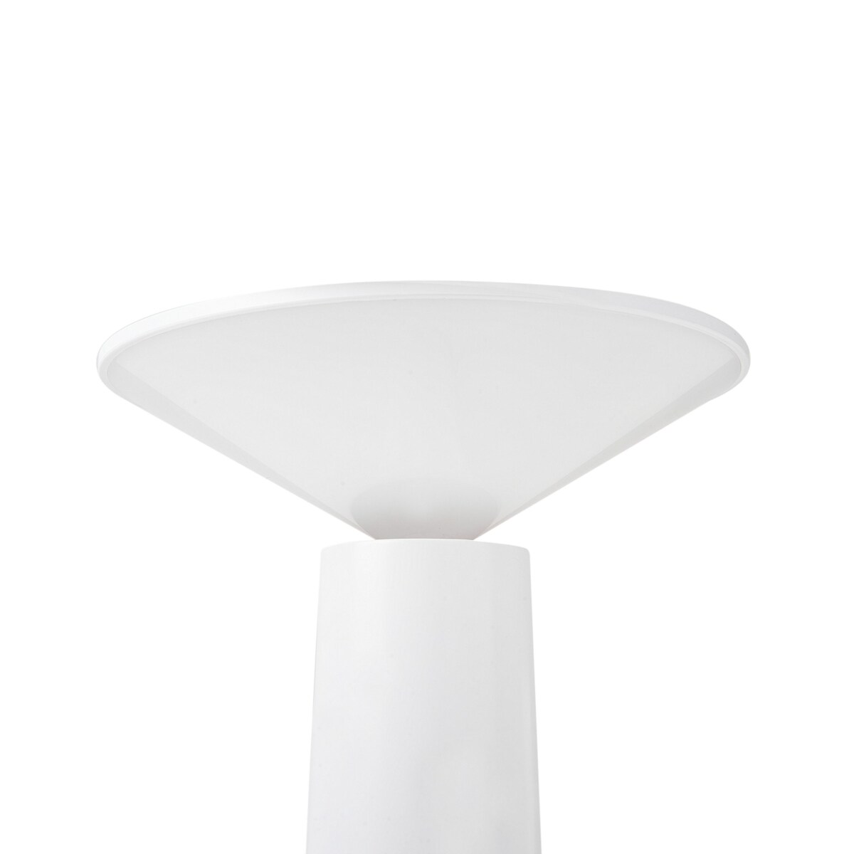 Bezprzewodowa lampa stołowa metalowa biała LEVIRA