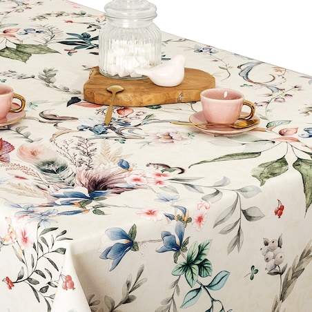Obrus plamoodporny Elbrus Kwiaty - 120x120 cm - wielokolorowy
