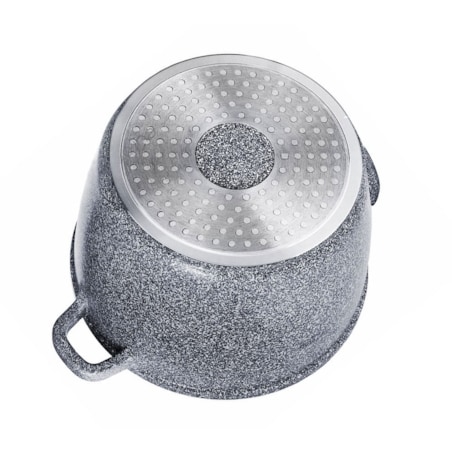 Garnek z powłoką marmurową marmurkowy szary indukcja gaz 6.2L 24cm KLAUSBERG