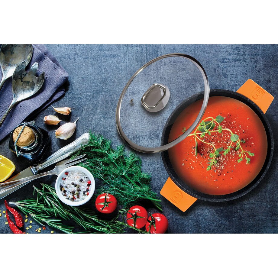 Garnek z pokrywką 20 cm 2.4 L Berlinger Haus Granit Diamond BH-1094