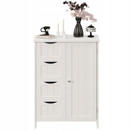 Szafka regał komoda łazienka przedpokój loft 3 szuflady biała wysoka 80 cm