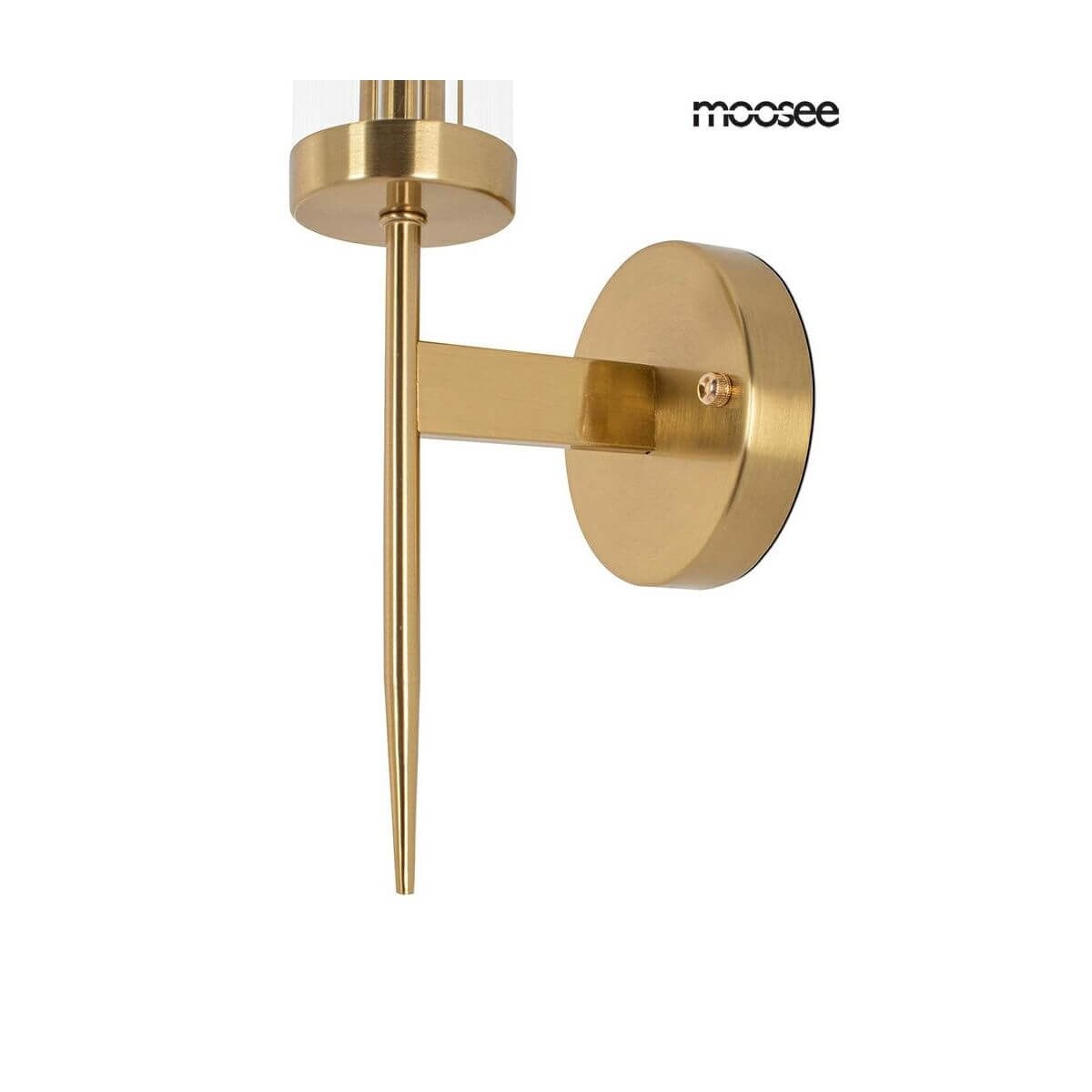 Elegancki kinkiet salonowy Torch glamour złoty crystal