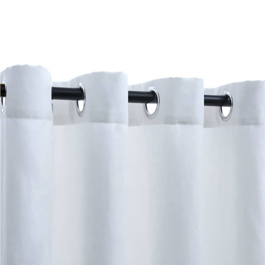 vidaXL Zasłony zaciemniające z metalowymi kółkami, 2 szt, złamana biel