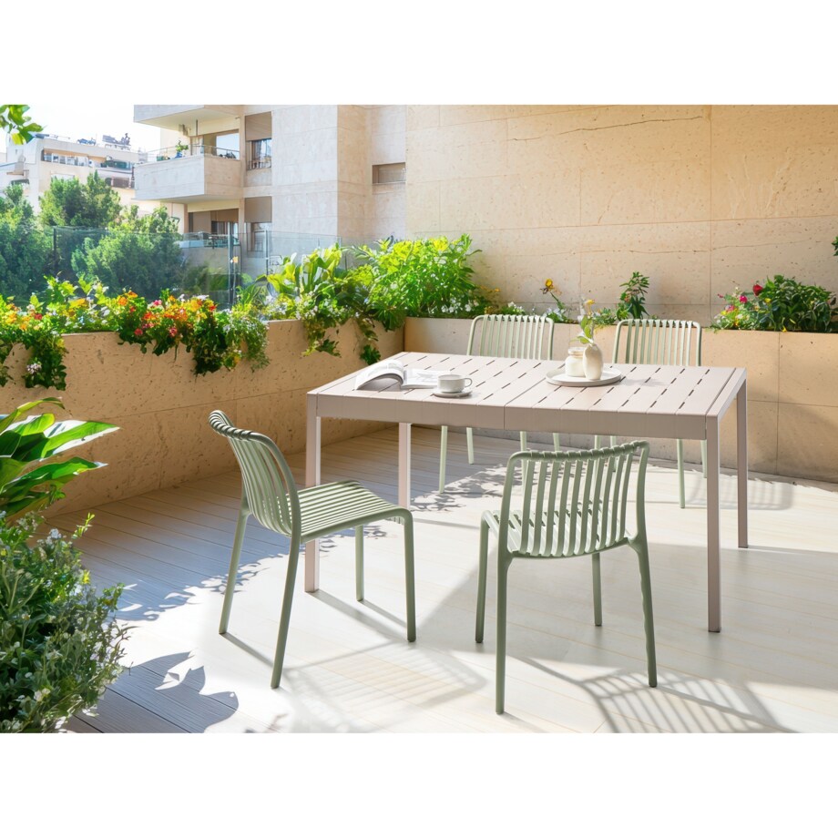 Stół ogrodowy BARTICA 154 cm 84 cm Beżowy