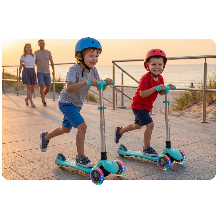 Hulajnoga trójkołowa dla dzieci Ricokids Glow balansowa świecąca w ciemności 765700