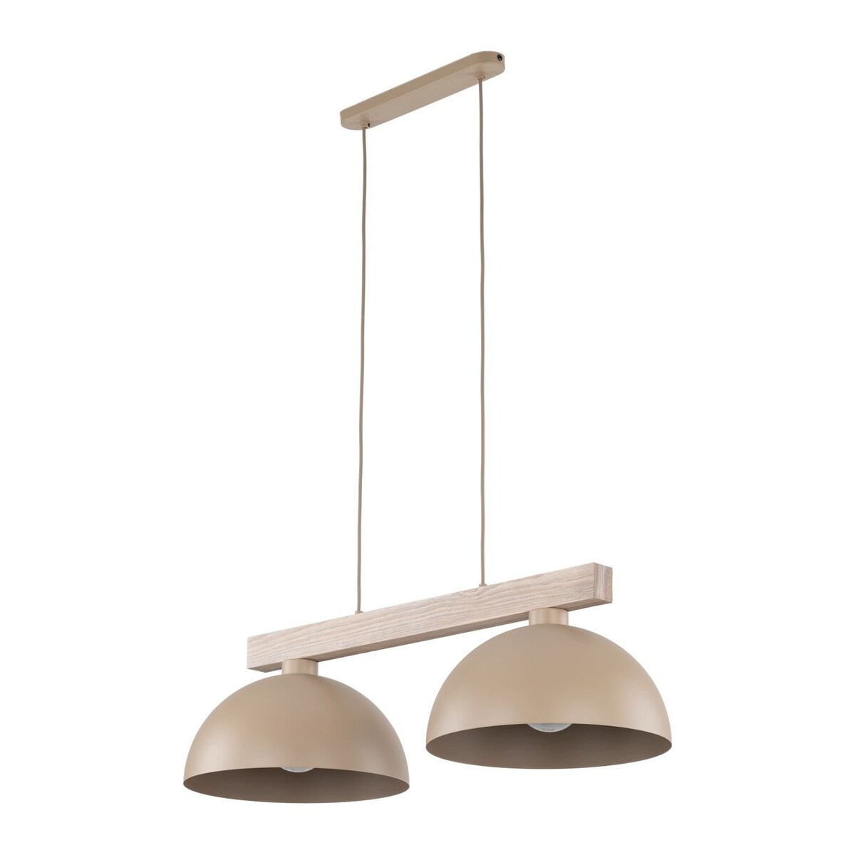 Lampa wisząca podwójna TK Lighting OSLO SABIA beżowa 2xE27 regulowana wysokość 120 cm do salonu nad stół