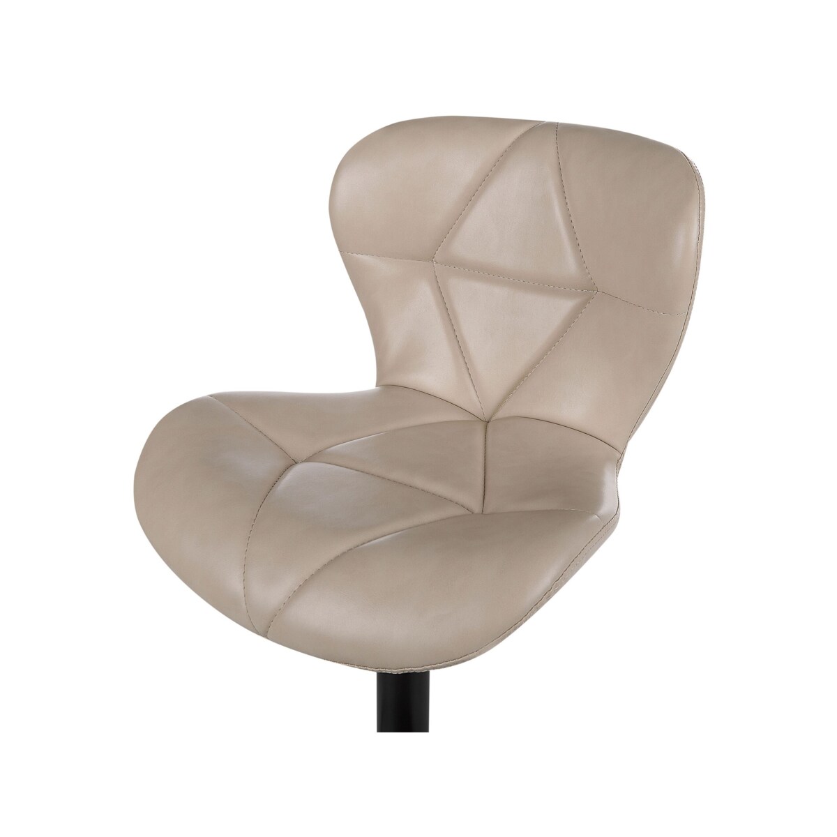 Zestaw 2 hokerów barowych regulowanych ekoskóra jasnobeżowy VALETTA II