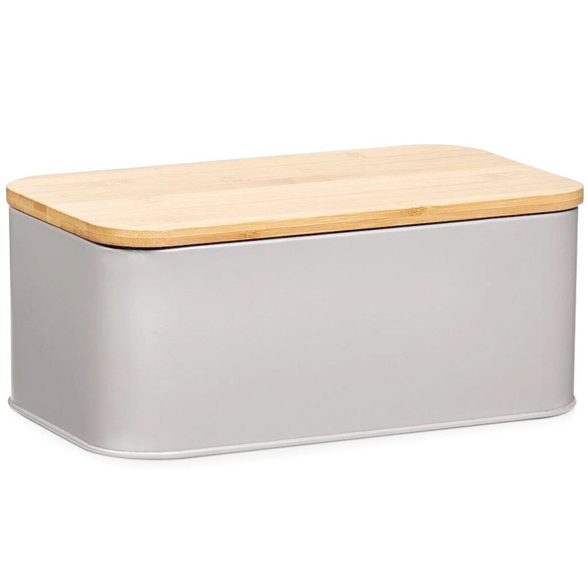 Metalowy chlebak z bambusową deską do krojenia, 2w1, ZELLER