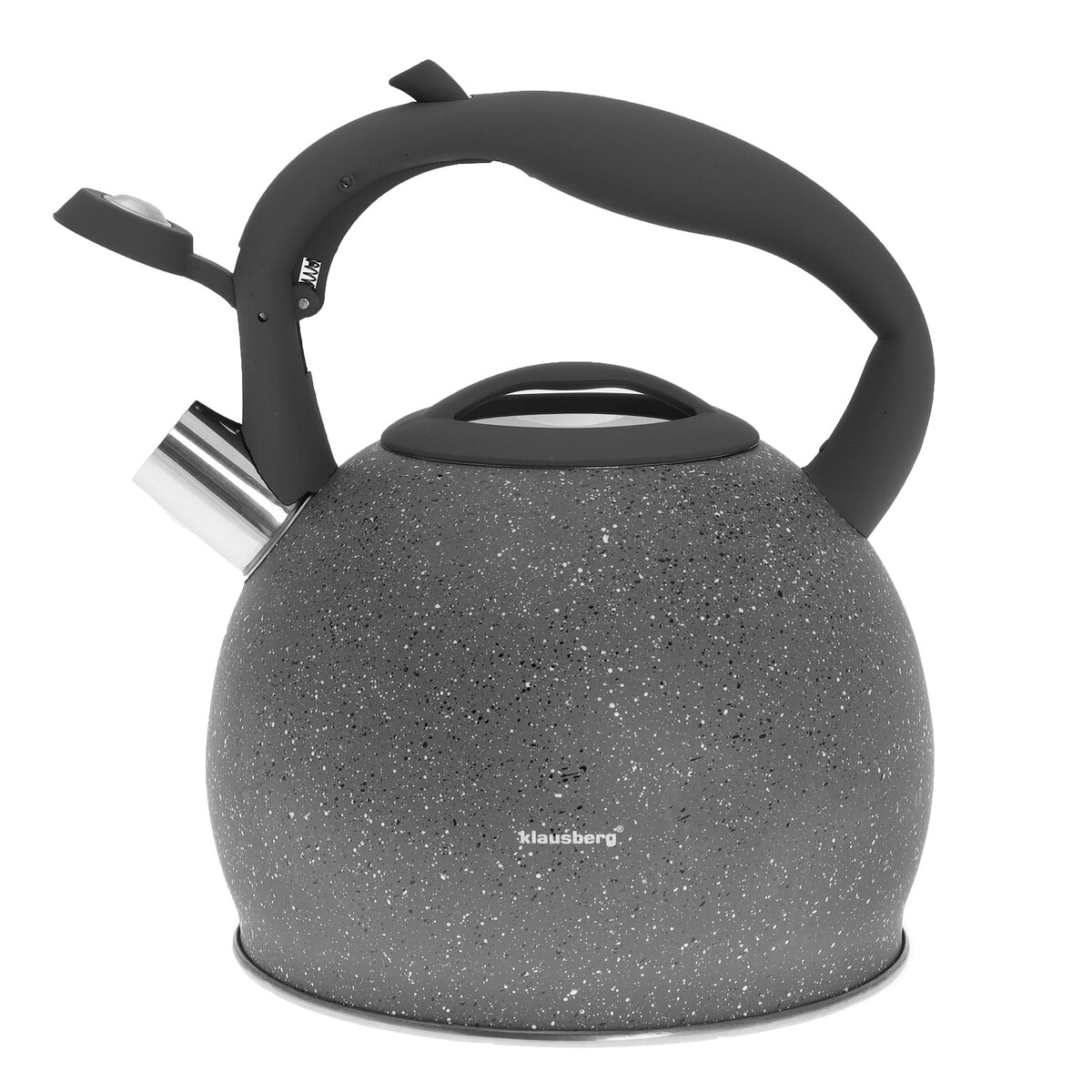 Czajnik stalowy z gwizdkiem 3L indukcja gaz szary marmurek KLAUSBERG