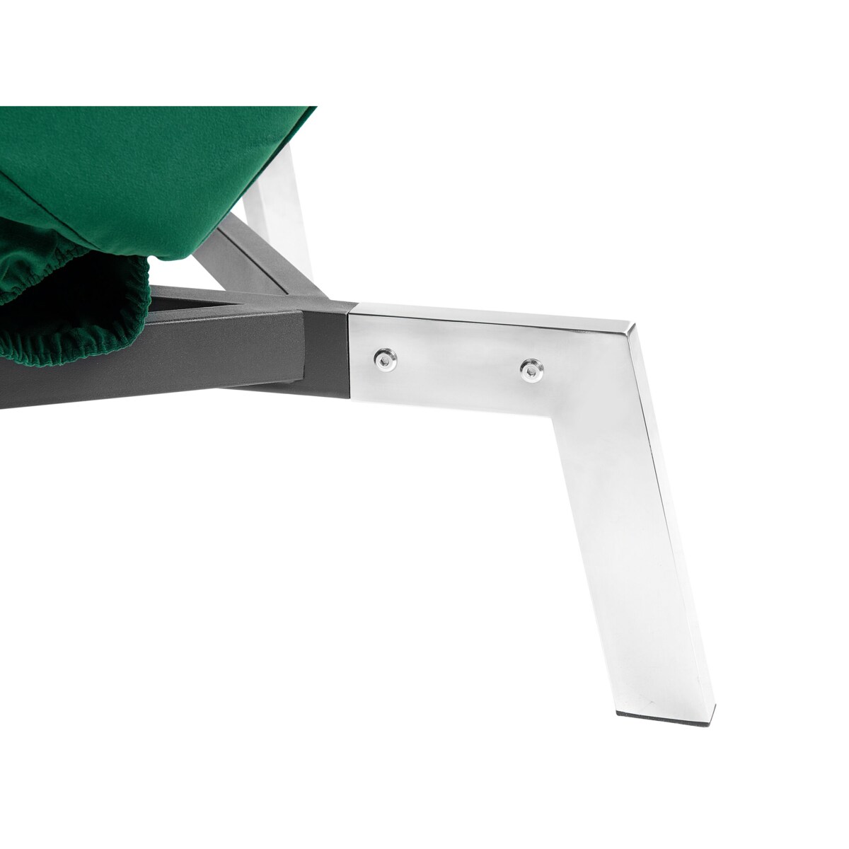 Szezlong welurowy rozkładany szmaragdowy LOIRET