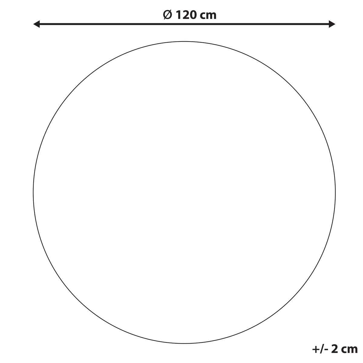 Dywan HIZAN Czarny ø 120 cm Bawełna