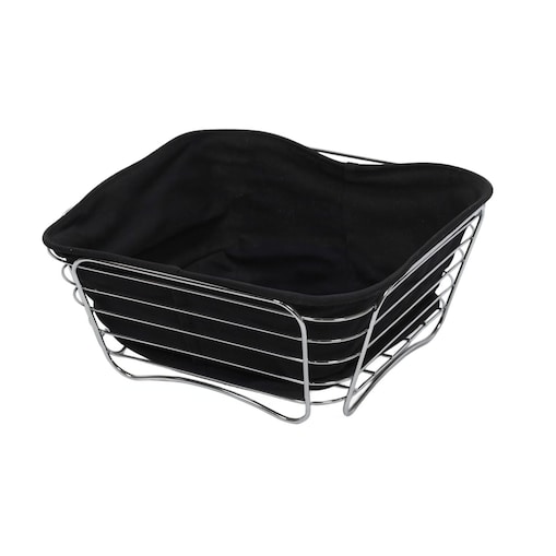 Koszyk metalowy na pieczywo i owoce 11x26x26 cm BLACKY-2 czarny