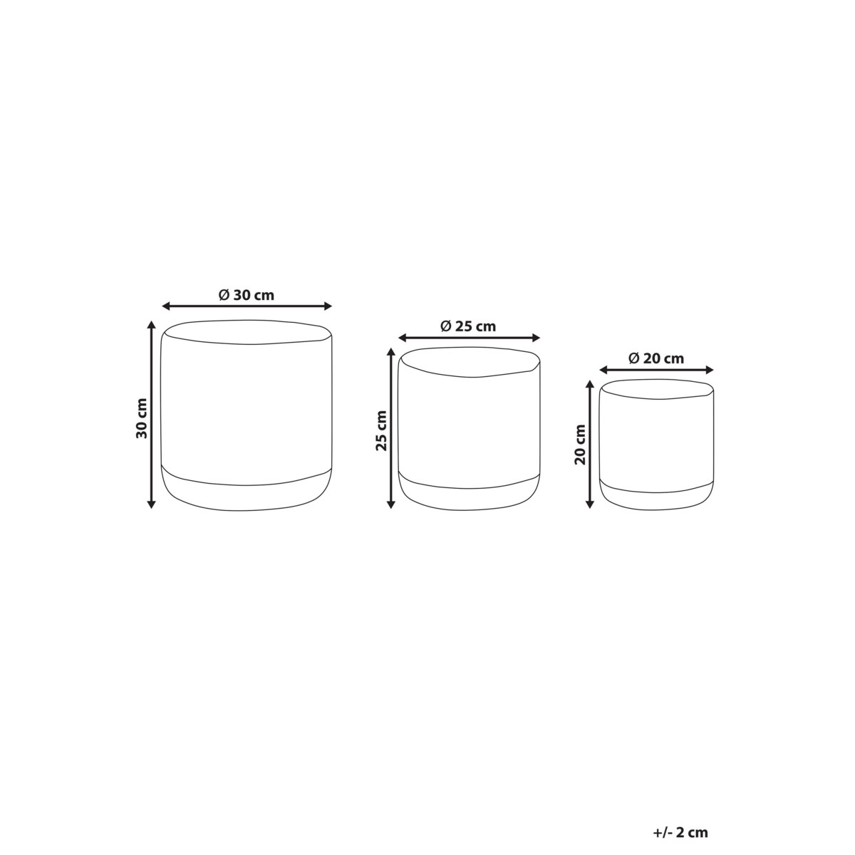 Zestaw 3 koszy bawełnianych szary z beżowym BASIMA